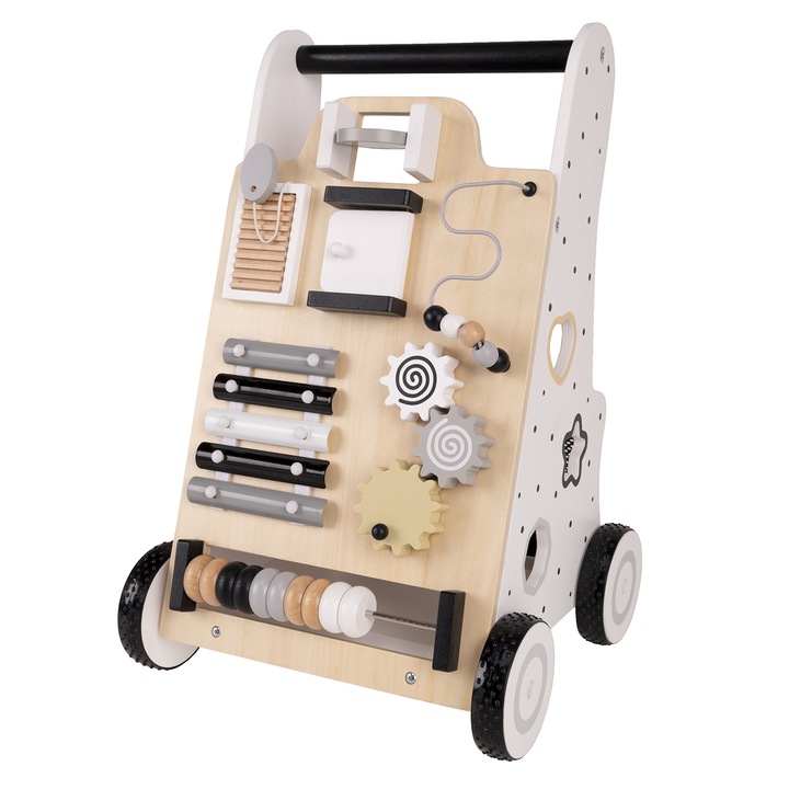 Drewniany chodzik interaktywny pchacz Dla Dzieci KiddyMoon WK-001