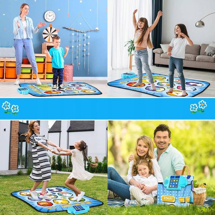 REGULOWANE OBJĘTOŚĆ TANECZNA PAD TANECZNA Z 4 TRYBAMI GRY, BEZ POŚLIZGU