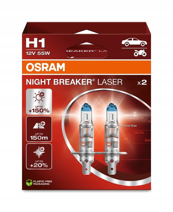 Osram Żarówki Samochodowe Night Breaker H1 NL +150% +150M