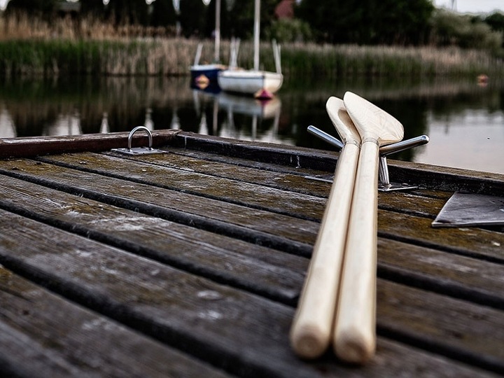 Wiosło pontonowe drewniane John Paddle 2szt 160cm