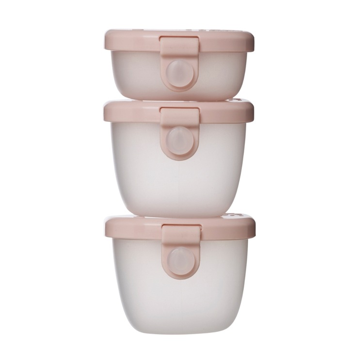 B.box Zestaw Naczyń Pojemników Z Pokrywką Na Przekąski Różne Wielkości 3szt