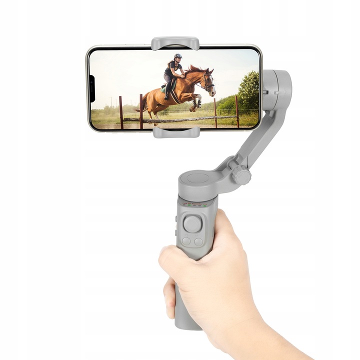 GIMBAL STABILIZATOR 3-OSIOWY RĘCZNY UCHWYT DO TELEFONU SMARTFONA APLIKACJA