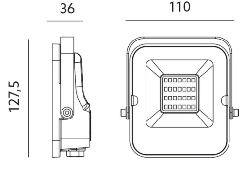 Naświetlacz Halogen LED 30W 2400lm 6500K Premium