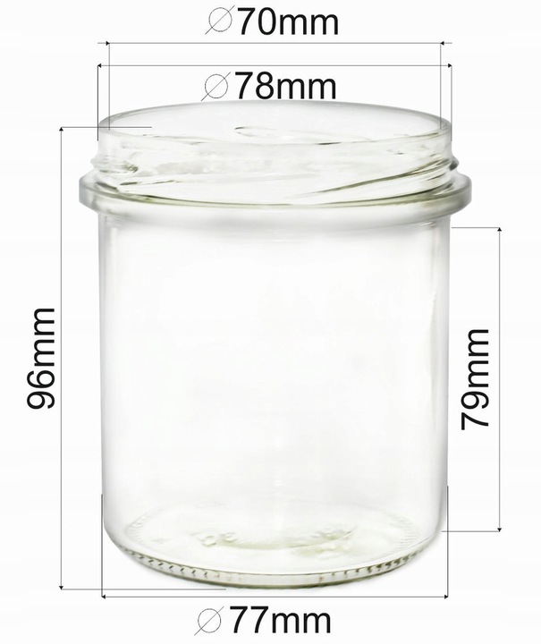 48x 350ml Słoik szklany na miód mięso pasztet Słoiki szklane na świeczki