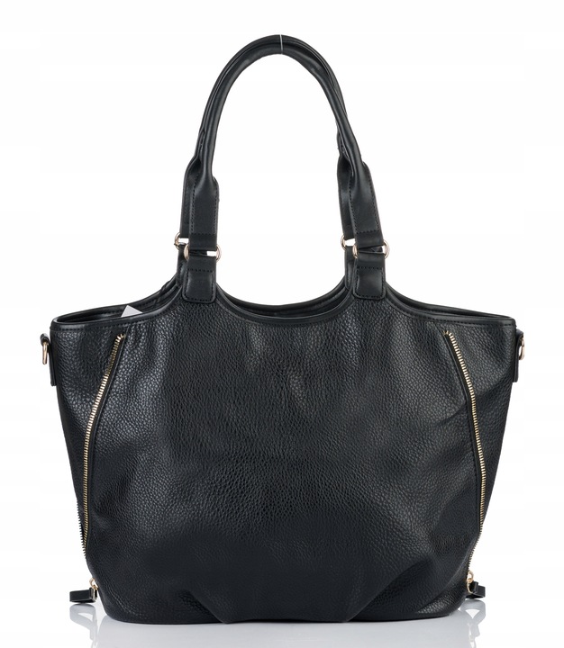 Torebka Damska KLASYCZNA SHOPPER MONNARI NA RAMIĘ Aktówka Czarna Premium