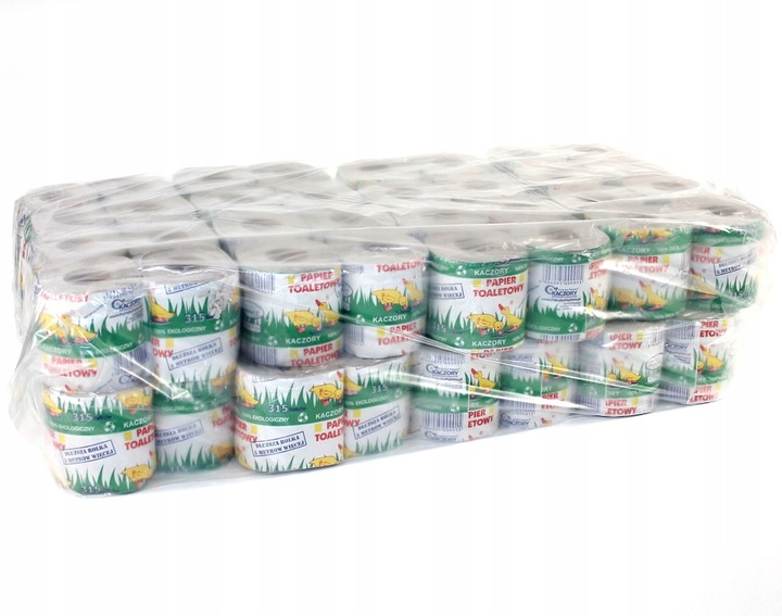 Kaczory Papier Toaletowy Szary z Obwolutą 64 szt. DUŻA PAKA