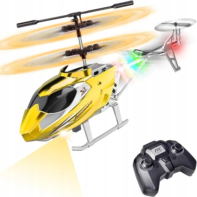 HELIKOPTER ZDALNIE STEROWANY SAMOLOT RC NA PILOT PREZENT ŚMIGŁOWIEC Z LED