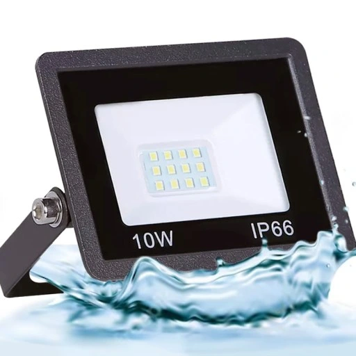 HALOGEN LED Z UCHWYTEM LAMPA NAŚWIETLACZ REFLEKTOR BUDOWLANY 10W IP66 SLIM