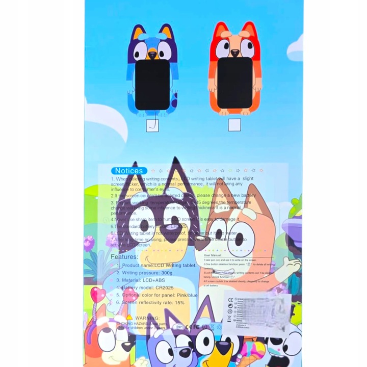BLUEY I BINGO TABLET DO RYSOWANIA DLA DZIECI TABLICA EDUKACYJNA 8 CALI