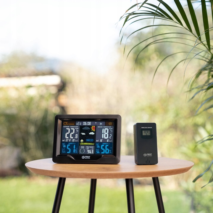 Bezprzewodowa stacja pogody ZEGAR HIGROMETR first austria