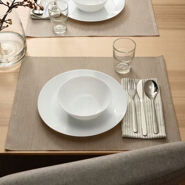 ZESTAW MISECZEK OFTAST 15 cm komplet 12 szt białe szkło hartowane