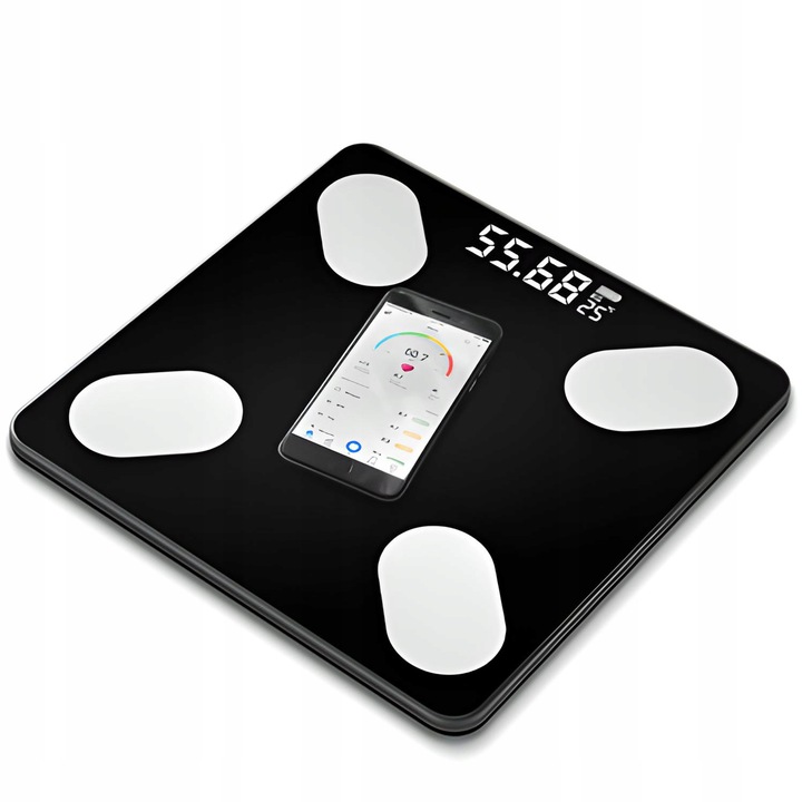 WAGA ŁAZIENKOWA ELEKTRONICZNA ANALITYCZNA BLUETOOTH DOKŁADNA SMART 25W1