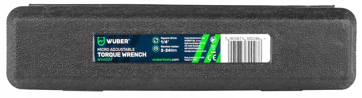 KLUCZ DYNAMOMETRYCZNY 1/4" 2-24NM ETUI Z BLOKADĄ CERTYFIKAT KALIBRACJI CR-V