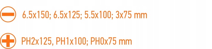 NEO KOMPLET ZESTAW WKRĘTAKÓW 7 ELEMENTÓW MAGNETYCZNE S2 BLISTER 04-206