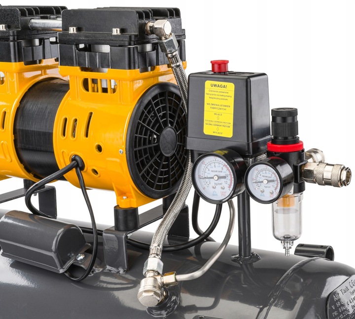 KOMPRESOR BEZOLEJOWY 50L SPRĘŻARKA 8 BAR 290l/min 230V SEPARATOR CICHY 59dB