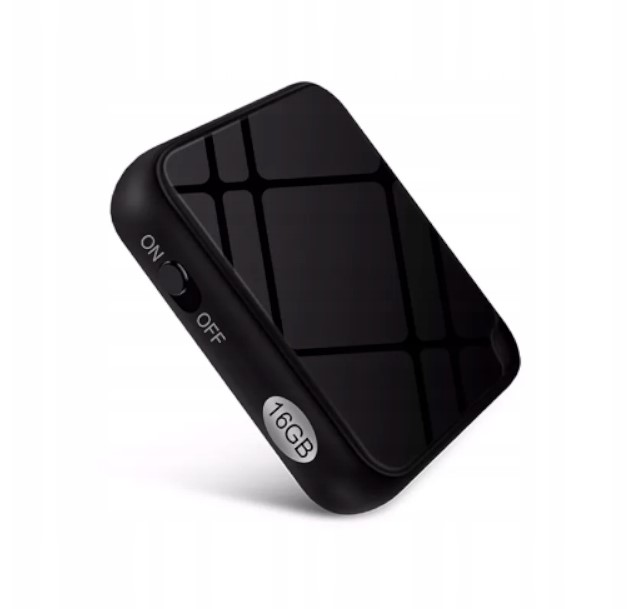 Mini dyktafon szpiegowski 50h nagrań detekcja głosu 16GB prosta obsługa