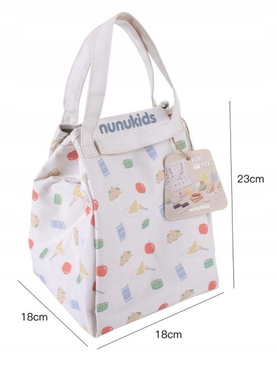 Drewniany Zestaw Piknikowy Dla Dzieci Nunukids Piknik Torba Mata Akcesoria