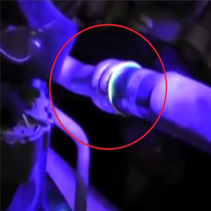 TEST BARWNIK UV DO LOKALIZACJI WYCIEKU PŁYNU CHŁODNICZEGO