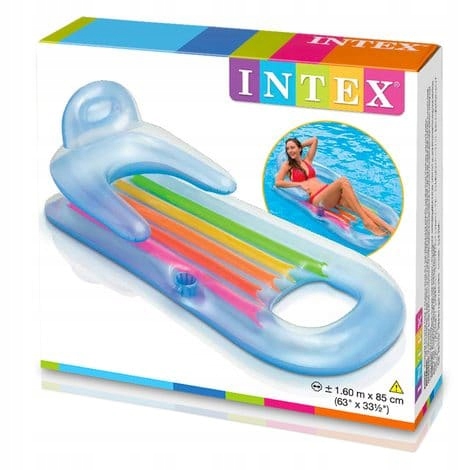 MATERAC DMUCHANY DO WODY PŁYWANIA INTEX 58802 JEDNOOSOBOWY NA PLAŻE PLAŻOWY