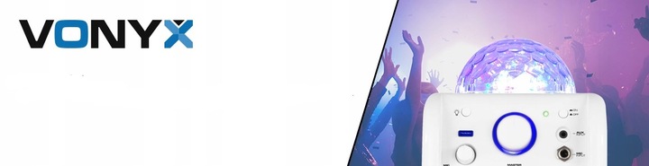 Głośnik BLUETOOTH KARAOKE USB LED KULKA+ mikrofon