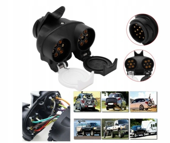 ADAPTER WTYCZKI I GNIAZDA KONWERTER 13-7 PINÓW TYPU N/S DO PRZYCZEPY WODOOD