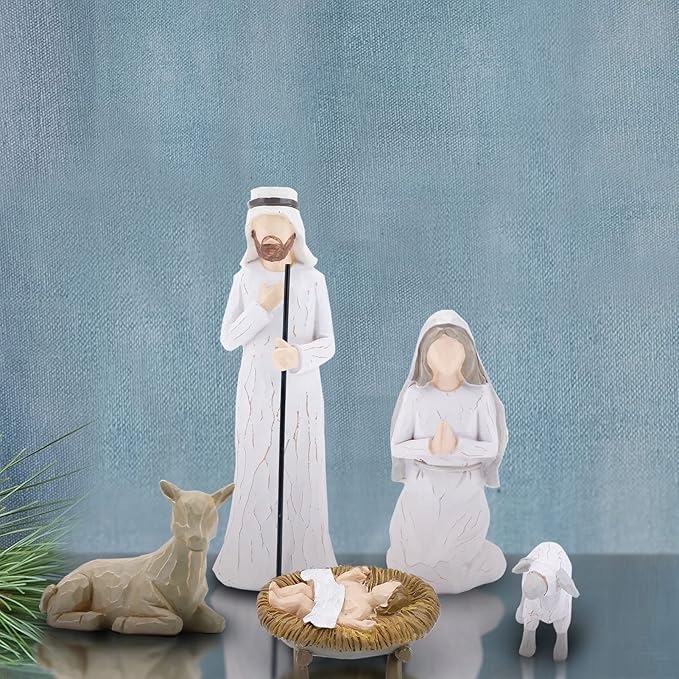 FIGURKI DO SZOPKI BOŻENARODZENIOWEJ 5 SZTUK MARYJA JÓZEF Rc