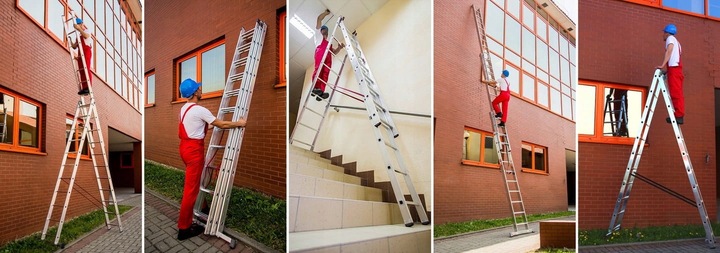 DRABINA ALUMINIOWA 3x10 HIGHER na schody + GRATIS