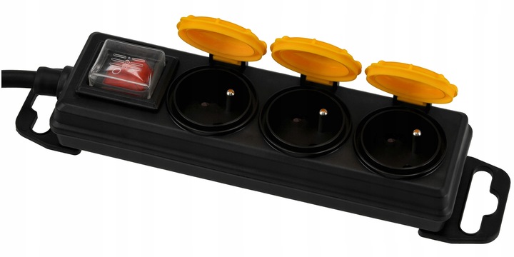 Przedłużacz Listwa Zasilająca 3 Gniazda 5m Wodoszczelny Z Wyłącznikiem IP44