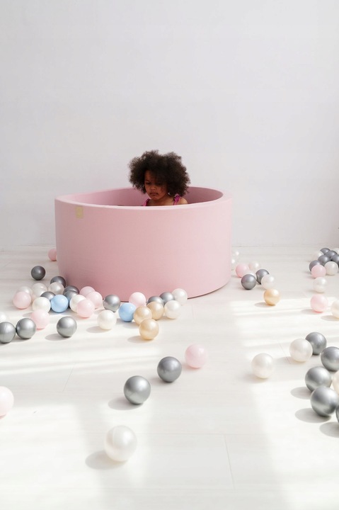 Suchy Basen z Kulkami 90x30 Kojec dla Dzieci Różowy Smart 200 piłek MISIOO