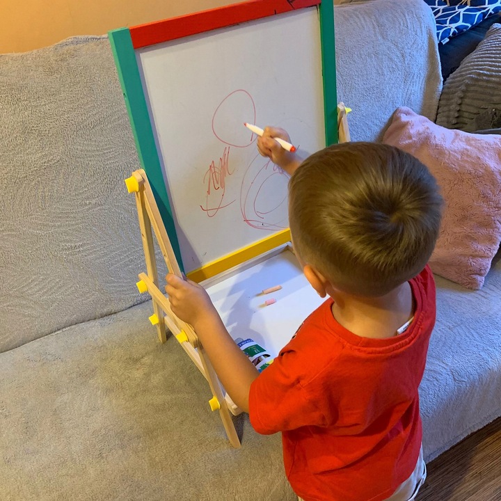 Tablica Magnetyczna Obrotowa Kredowa Dwustronna dla Dzieci Suchościeralna