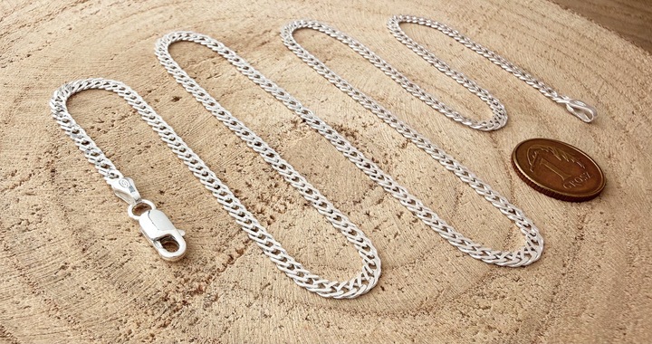 ŁAŃCUSZEK SREBRNY MĘSKI ROMBO 030/50cm SREBRO 925 DLA NIEGO NA PREZENT