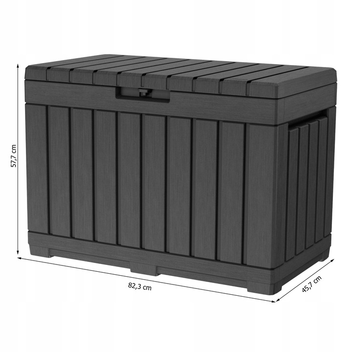 KETER KENTWOOD 190L SKRZYNIA OGRODOWA ANTRACYT SCHOWEK POJEMNIK SIEDZISKO