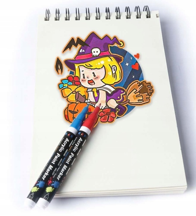 MARKERY AKRYLOWE PISAKI FLAMASTRY DO MALOWANIA KAMIENI UBRAŃ SZKŁA BUTÓW 18