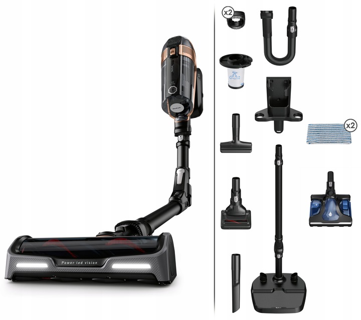 Odkurzacz pionowy bezprzewodowy TEFAL Flex AQUA 15.60 TY99G1 3w1 mopowanie