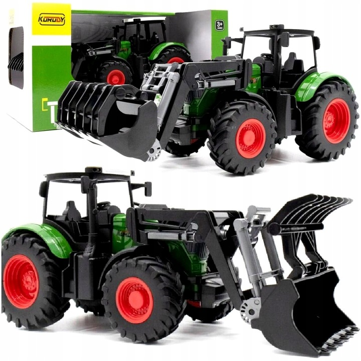 Duży Traktor Ciągnik Ruchome ramię Gumowe koła chwytak czołowy łyżka