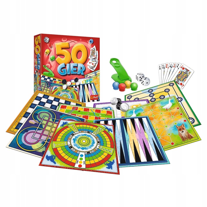 50 GIER KLASYCZNYCH GRY PLANSZOWE I KARCIANE TREFL