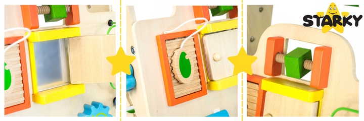 Prezent na roczek jeździk pchacz drewniany chodzik tablica manipulacyjna