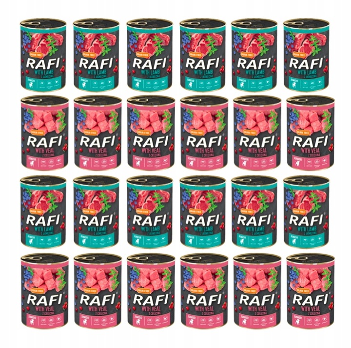 RAFI DOLINA NOTECI JUNIOR KARMA DLA PSA MIX 24X400G PUSZKA