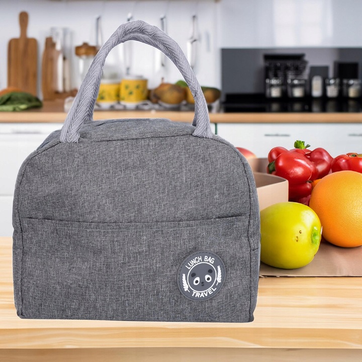 TORBA TERMICZNA śniadaniowa do pracy na jedzenie lunch torebka plażowa