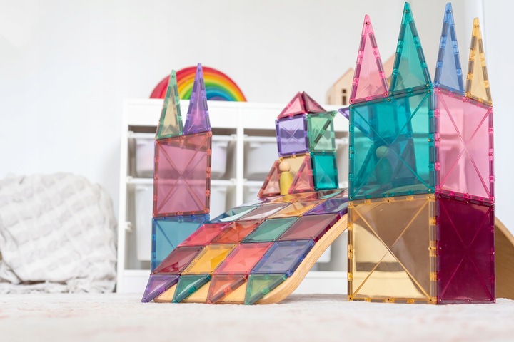 klocki magnetyczne Pastel Starter Pack 64 el. Connetix zestaw startowy