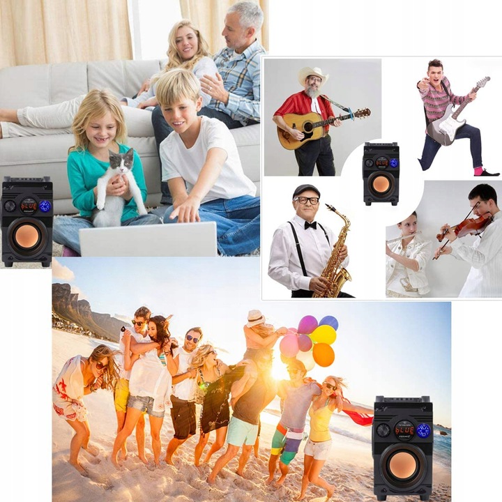 PRZENOŚNY GŁOŚNIK BLUETOOTH Feegar 4000mah RADIO