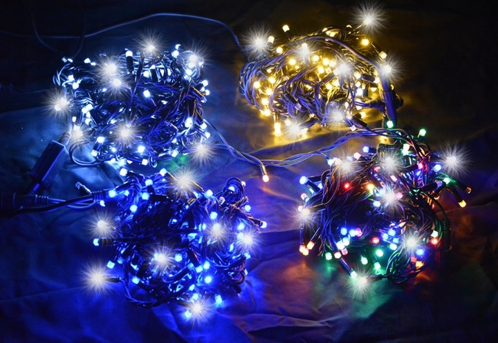 LAMPKI CHOINKOWE LED 200 GRUBY KABEL + Flash 18m