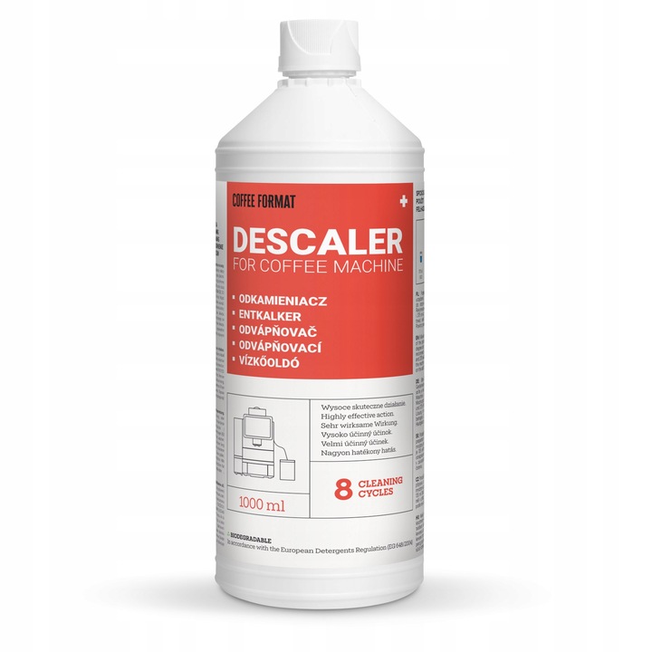 Duży odkamieniacz do ekspresu 1l = 8 cykli odkamieniania Coffee Format