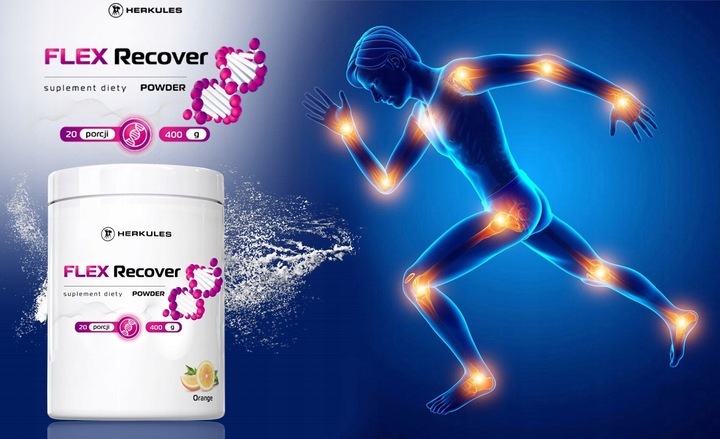 HERKULES Flex Recover Powder 400g NA BÓL STAWÓW ZAPOBIEGA URAZOM KOŚCI