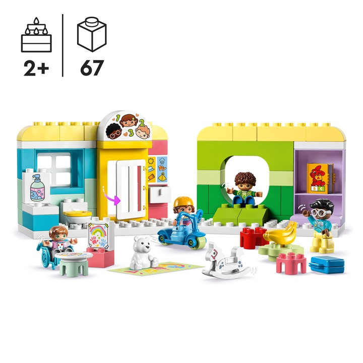 LEGO Duplo 10992 Żłobek Przedszkole 4 Figurki 2+ Duże Klocki Dla 2 3 4latka