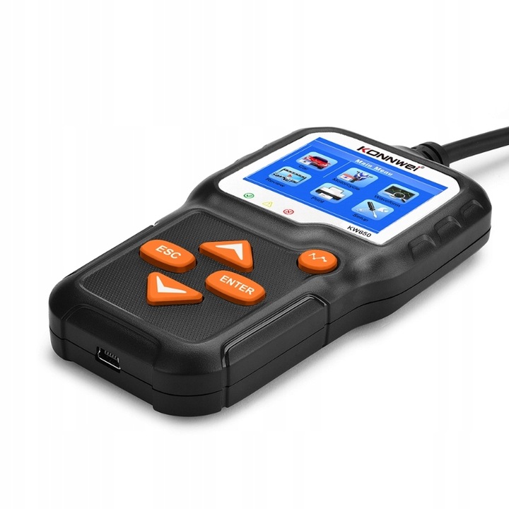 Tester Akumulatorów Konnwei KW650 z LCD Miernik Rozruchu Cyfrowy 6V 12V USB