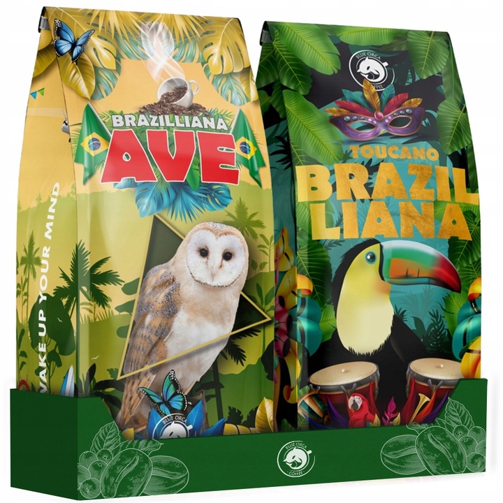 Kawa ziarnista 1kg x2 -Świeżo Palona z Palarni kawy Blue Orca + GRATIS