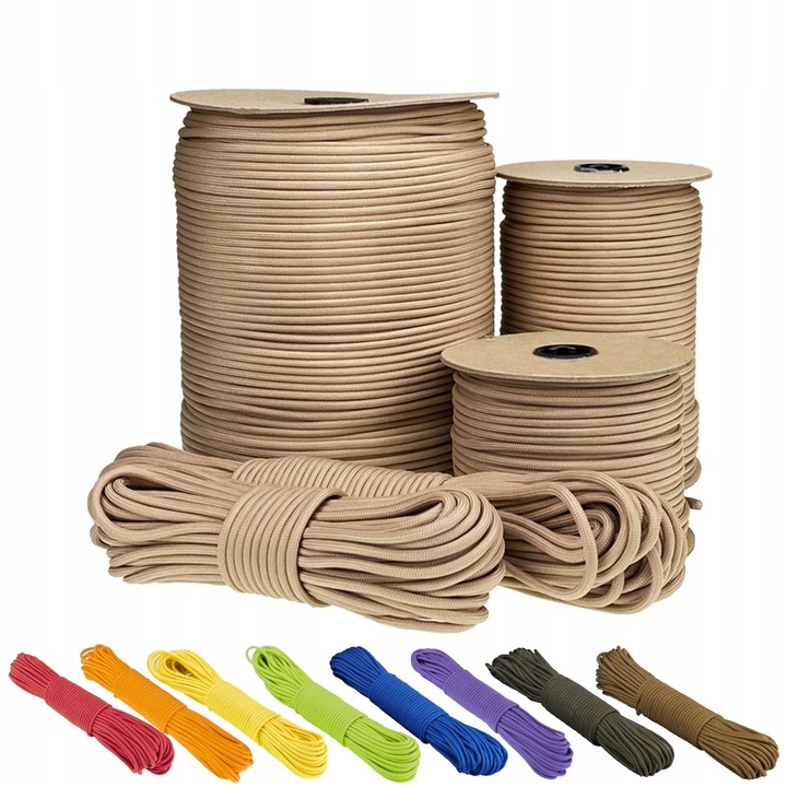 Linka EDCX 4mm Paracord 550 - (Tan, 50 m)