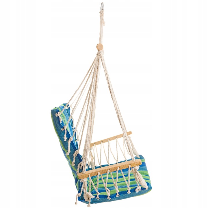 DUŻY FOTEL WISZĄCY HAMAK BRAZYLIJSKI HUŚTAWKA DO DOMU OGRODU + PODŁOKIETNIK