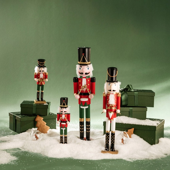 Figurka dekoracja świąteczna NUTCRACKER dziadek do orzechów duży 50cm HOMLA